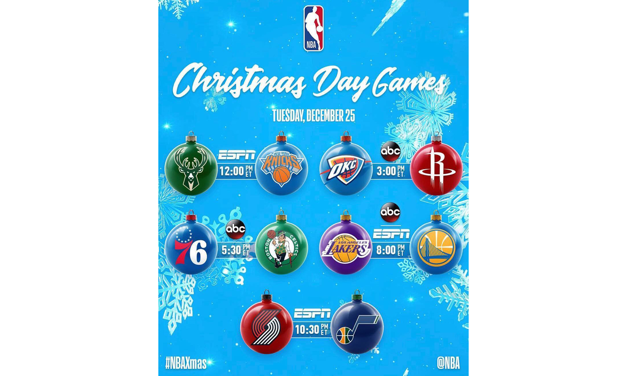今年的 NBA 圣诞大战你打算看哪场？