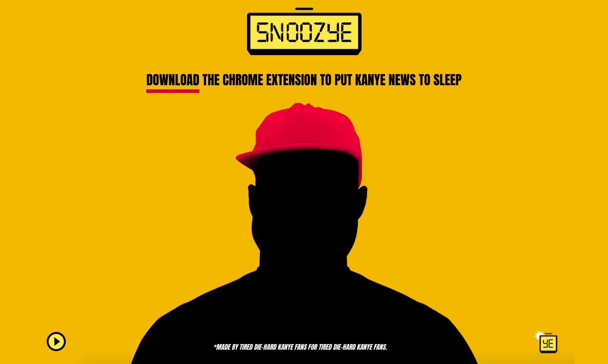 有人制作了屏蔽 Kanye West 的浏览器插件…