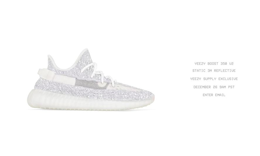 YEEZY Boost 350 V2 Static 反光版发售时间确认
