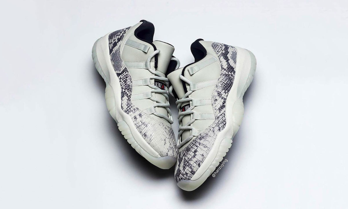 质感更优质，Air Jordan XI Low “Snakeskin” 实物正式登场