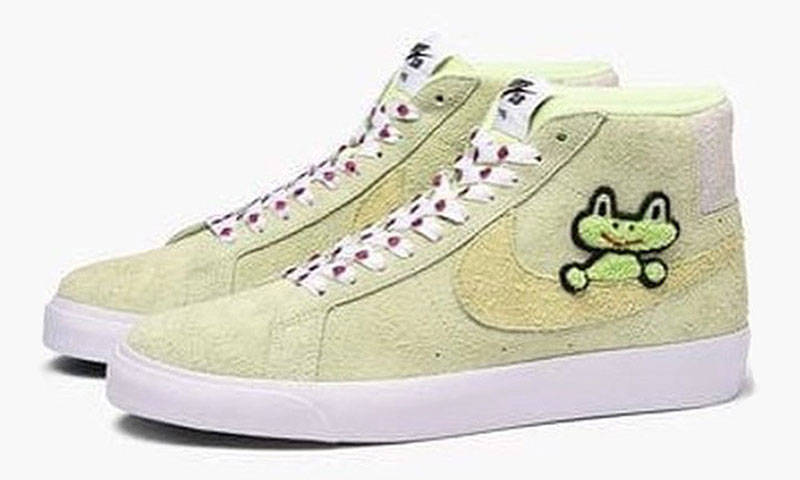 活泼的设计，Frog Skateboards x Nike SB Blazer 曝光