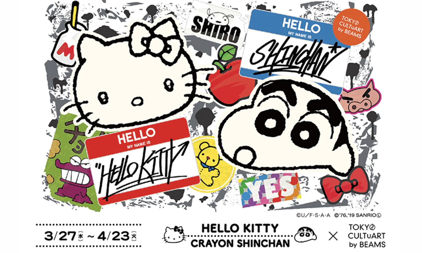 TOKYO CULTUART by BEAMS 这次主角是 Hello Kitty 和蜡笔小新