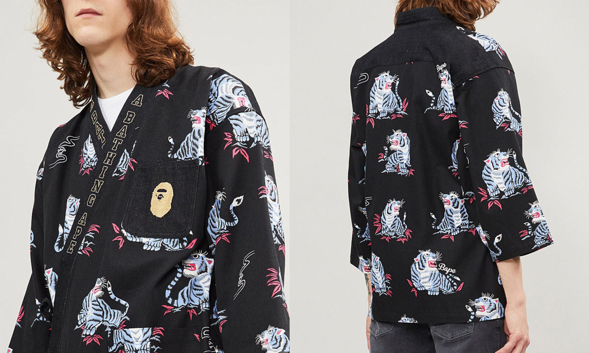 日式玩味，A BATHING APE® 推出老虎印花丹宁和服