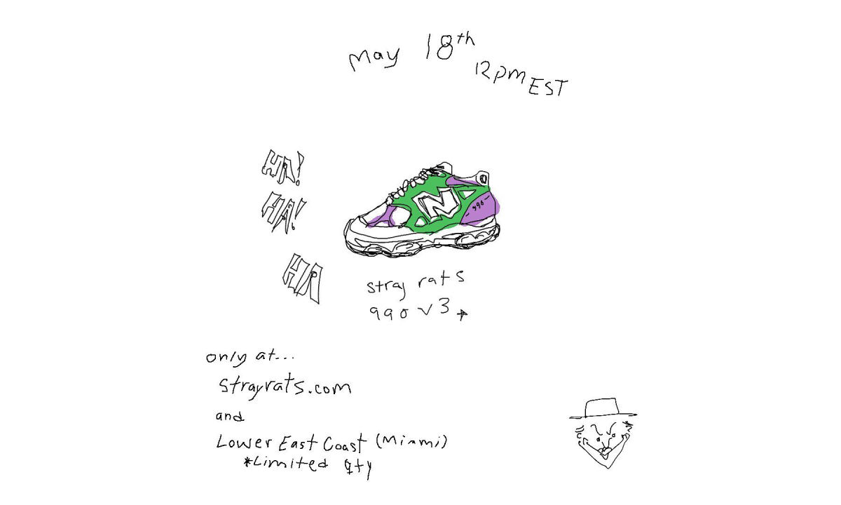 Stray Rats x New Balance 990v3 即将限量发售