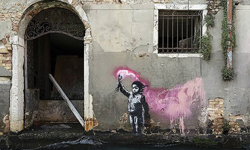 威尼斯双年展期间，Banksy 再添新作