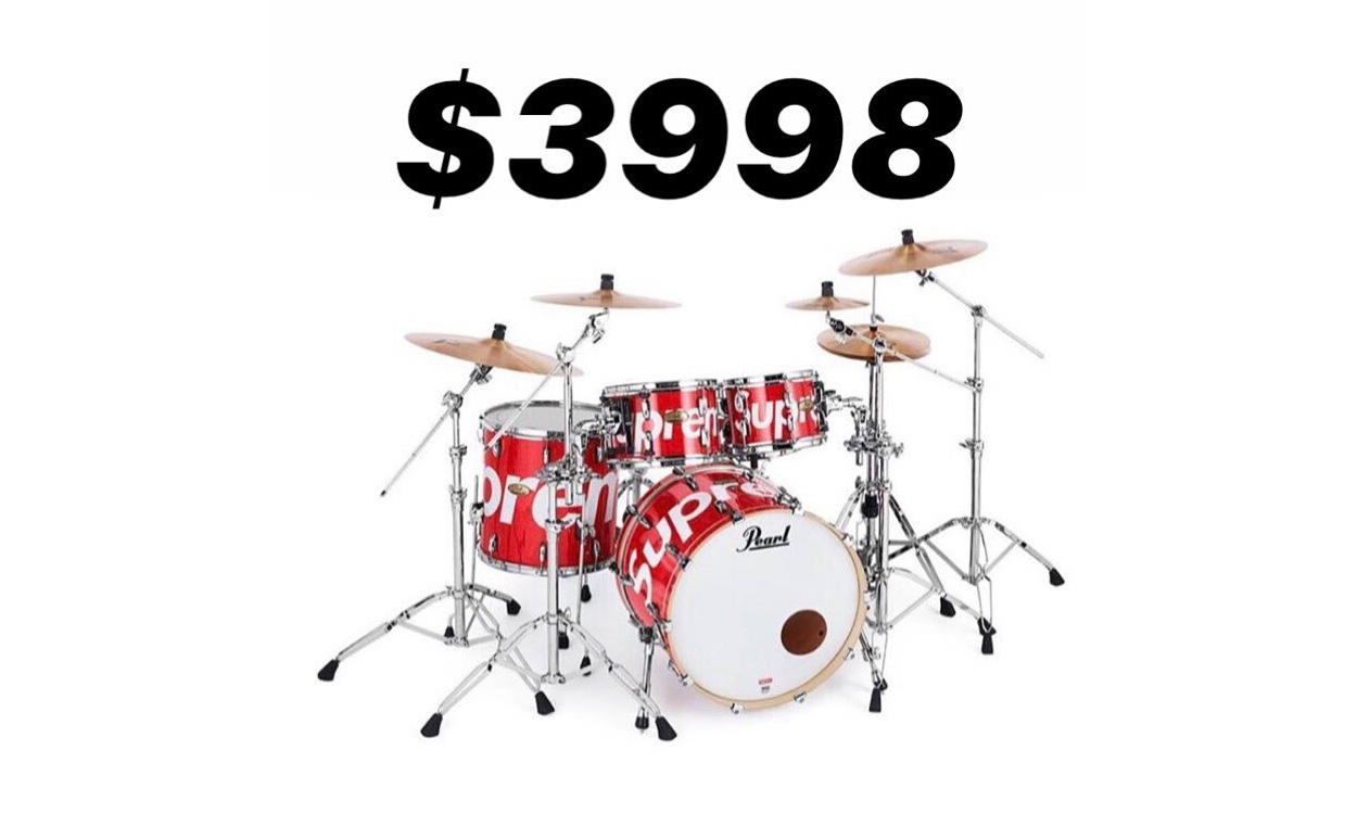 又一天价单品诞生，Supreme x Pearl 架子鼓套装售价曝光