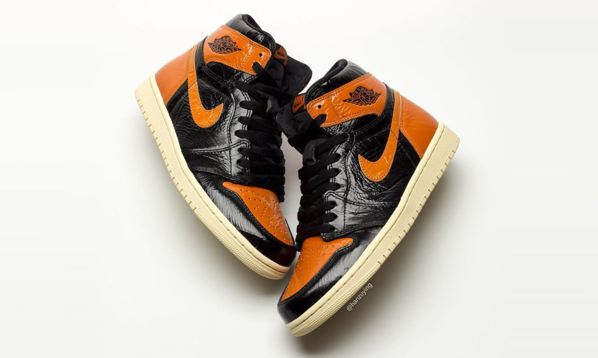 2019 版 Air Jordan I “扣碎篮板” 细节欣赏