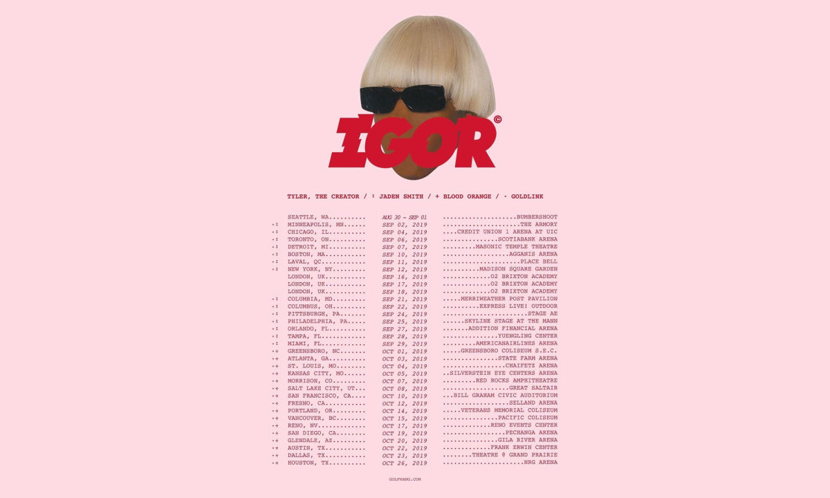 Tyler, the Creator 公布新专辑《IGOR》巡演信息