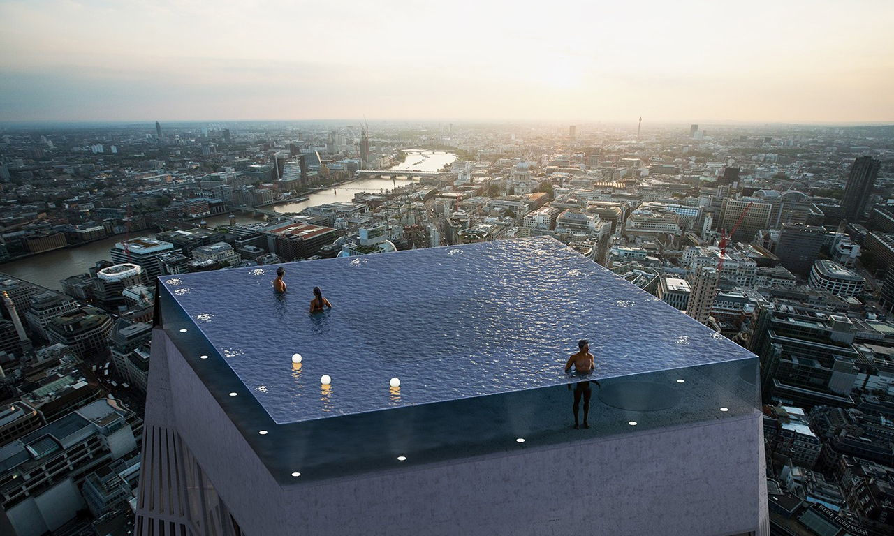 伦敦计划建造世界首座 360 度无边际泳池