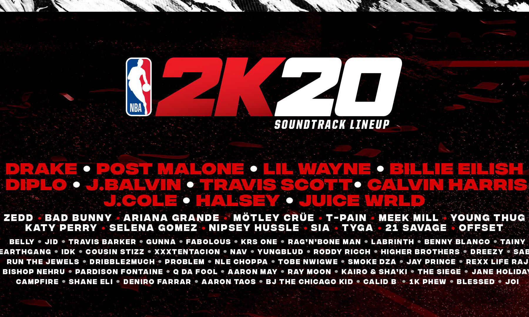 2K 释出《NBA 2K20》游戏歌单