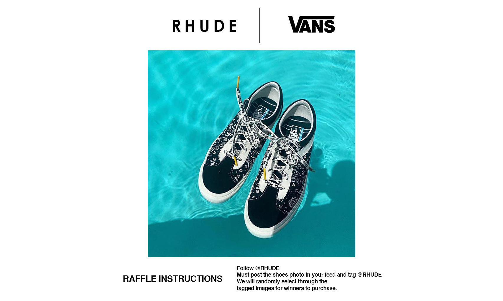 RHUDE x Vans 联名系列现已开启发售登记