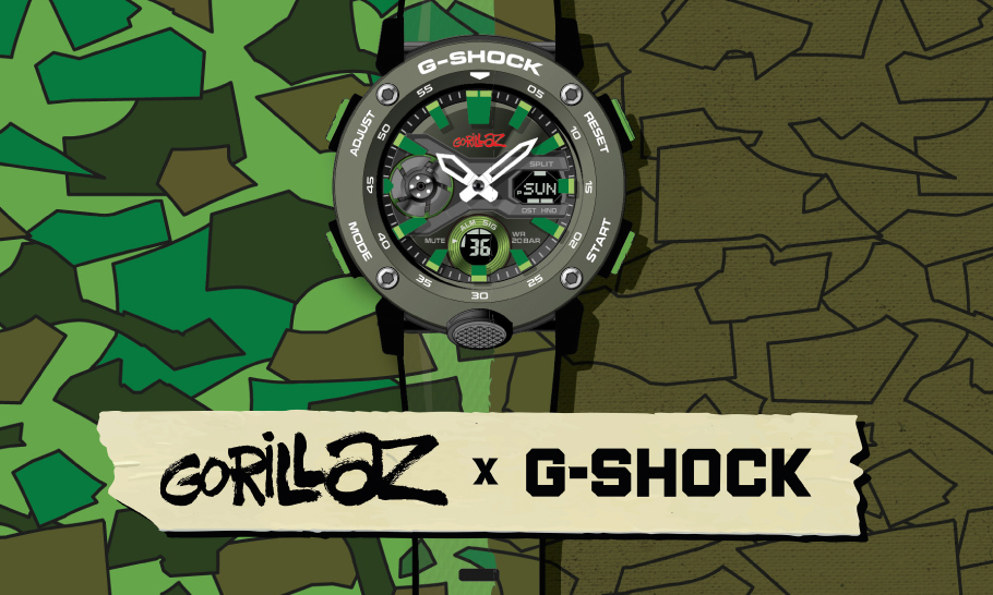 汲取专辑设计，Gorillaz x G-SHOCK 联名腕表系列登场