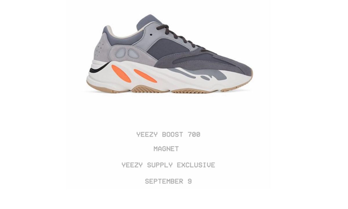 还需等待？Yeezy Boost 700 “Magnet” 发售延迟