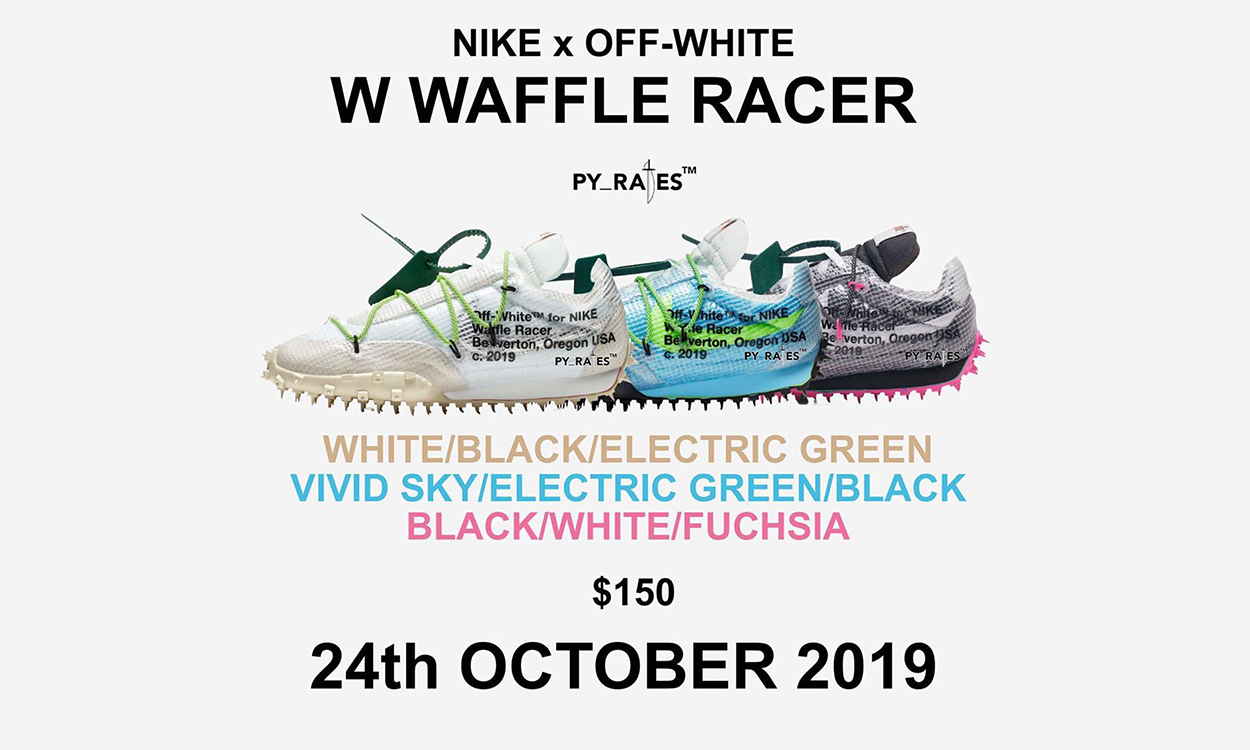 Off-White™ x Nike Waffle Racer 联名系列发售日期调整