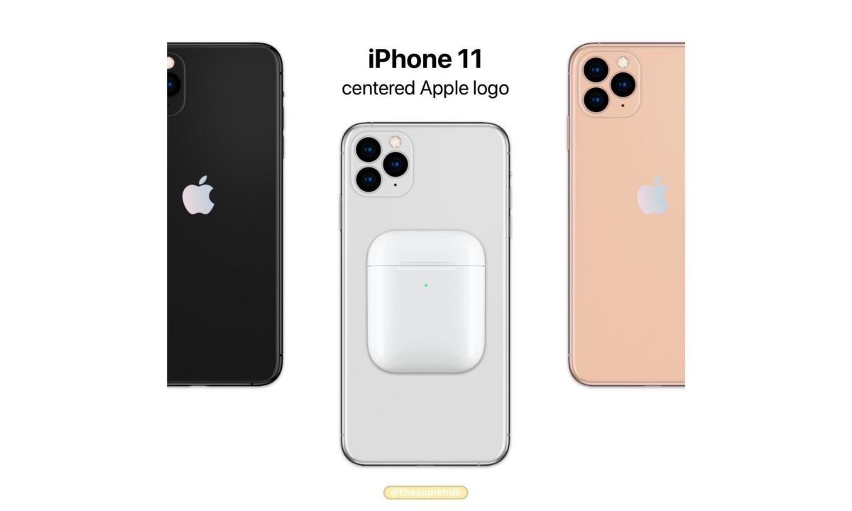 全新 iPhone 背部 Logo 改为整体居中，以方便反向无线充电