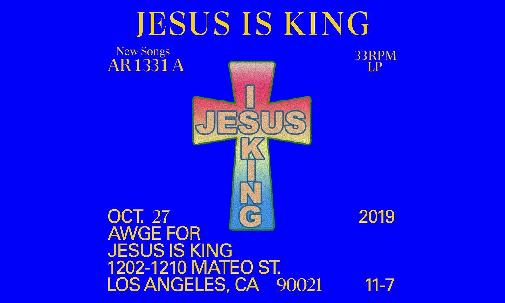 AWGE 为 Kanye West 新专辑《Jesus Is King》打造别注系列单品