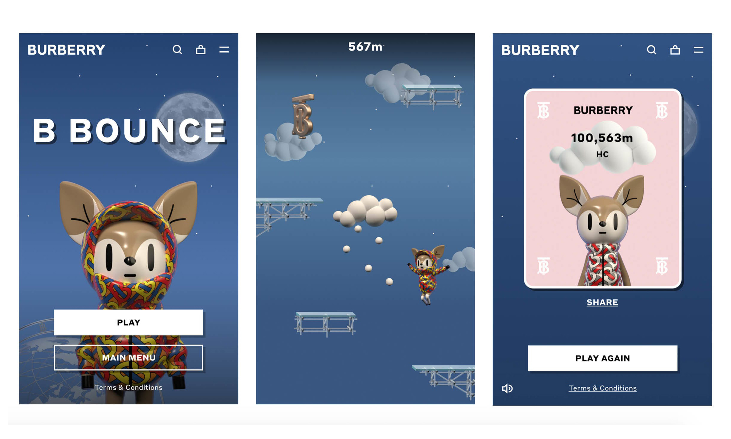 BURBERRY 首款线上小游戏「B Bounce」发布