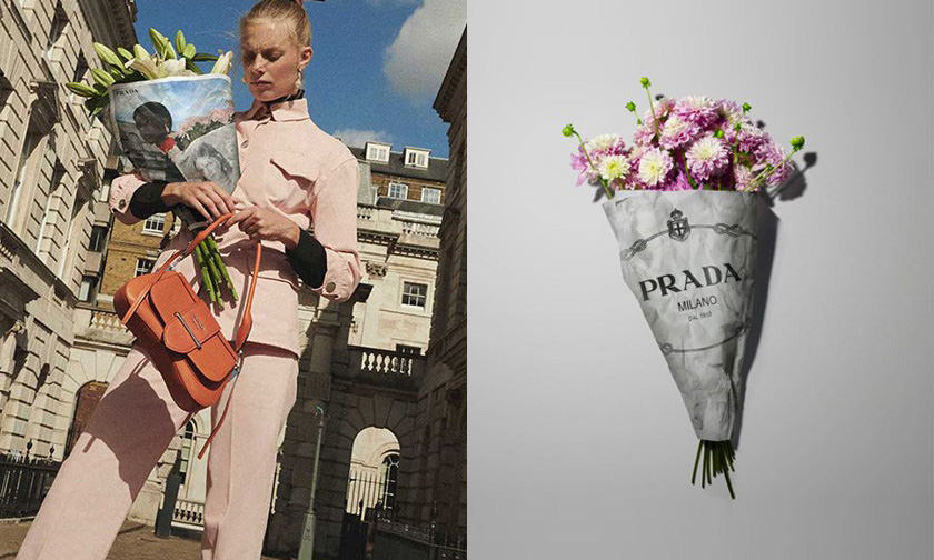 Prada 开花店？将时尚结合花艺推出限定花纸