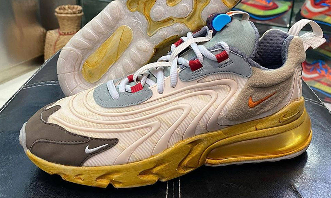 打一个问号？Travis Scott x Nike Air Max 270 React 实物谍照曝光