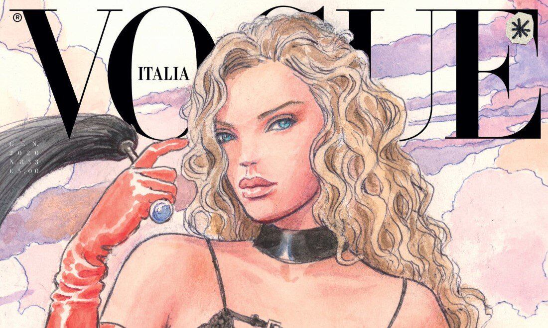 《VOGUE Italia》2020 年 1 月号成历史上第一期全插画杂志