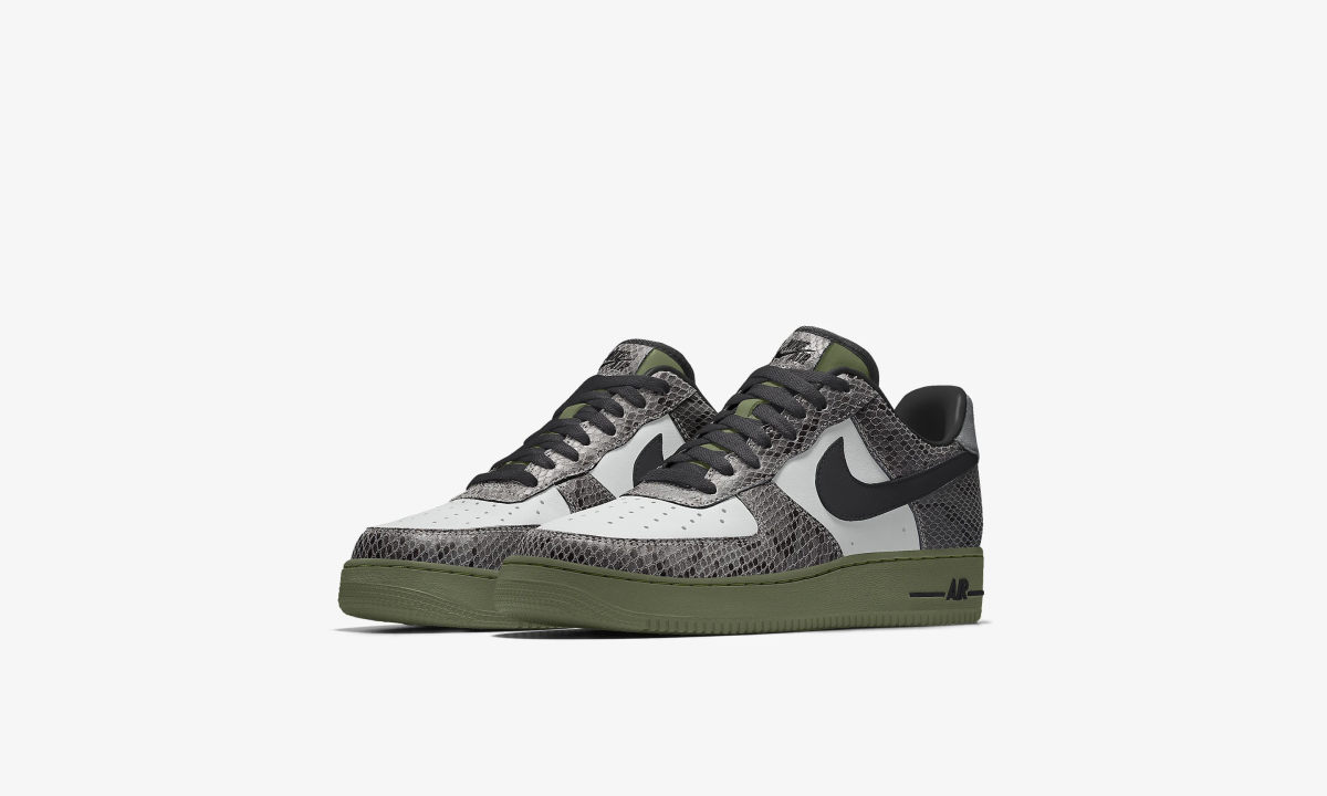 Nike 官网为 Air Force 1 推出蛇皮纹定制选项