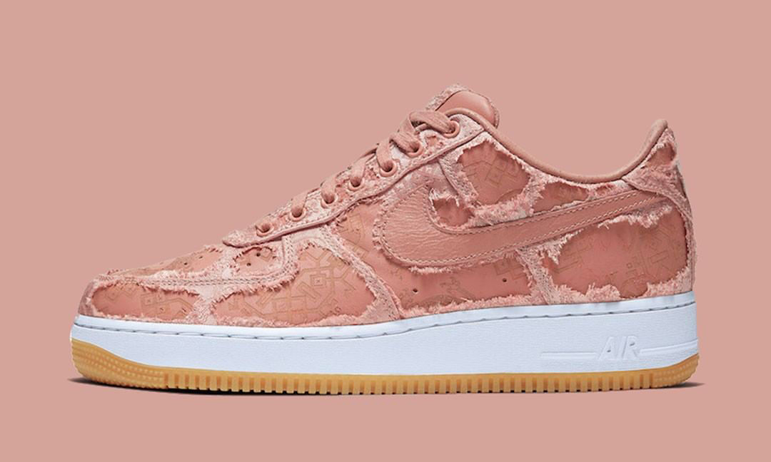 破坏后的 CLOT x Nike Air Force 1「Rose Gold Silk」长这样
