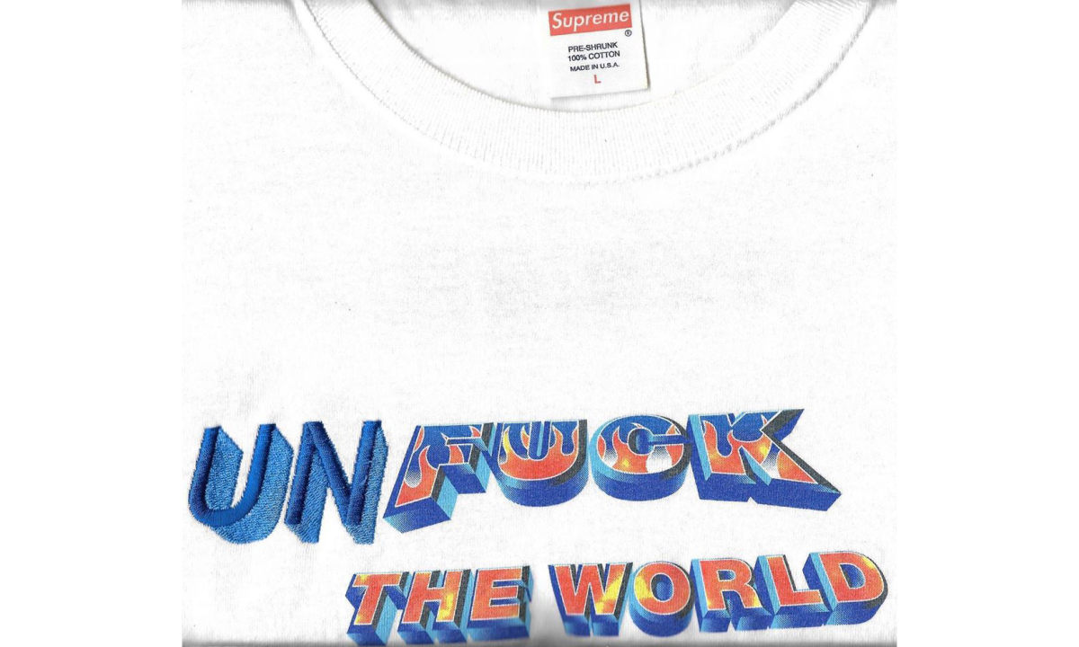 Heron Preston 自制 Supreme Tee，送给留言区的你