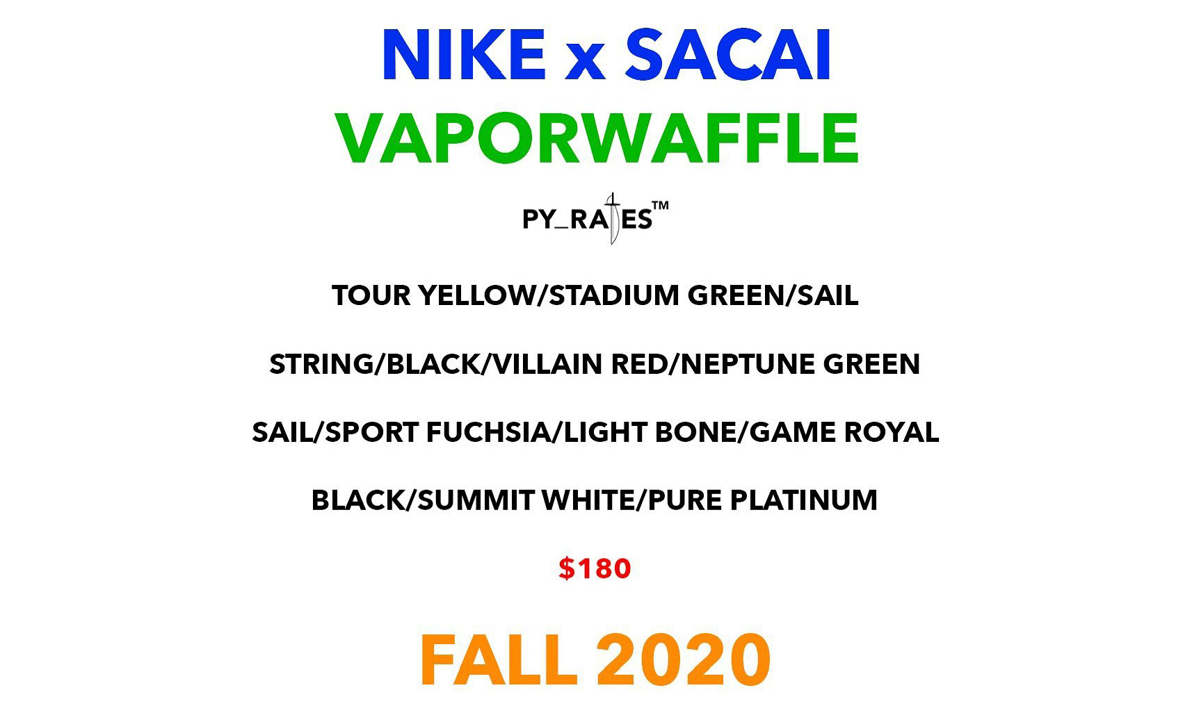 sacai 与 Nike 将推出一双名为「Vaporwaffle」的新鞋款