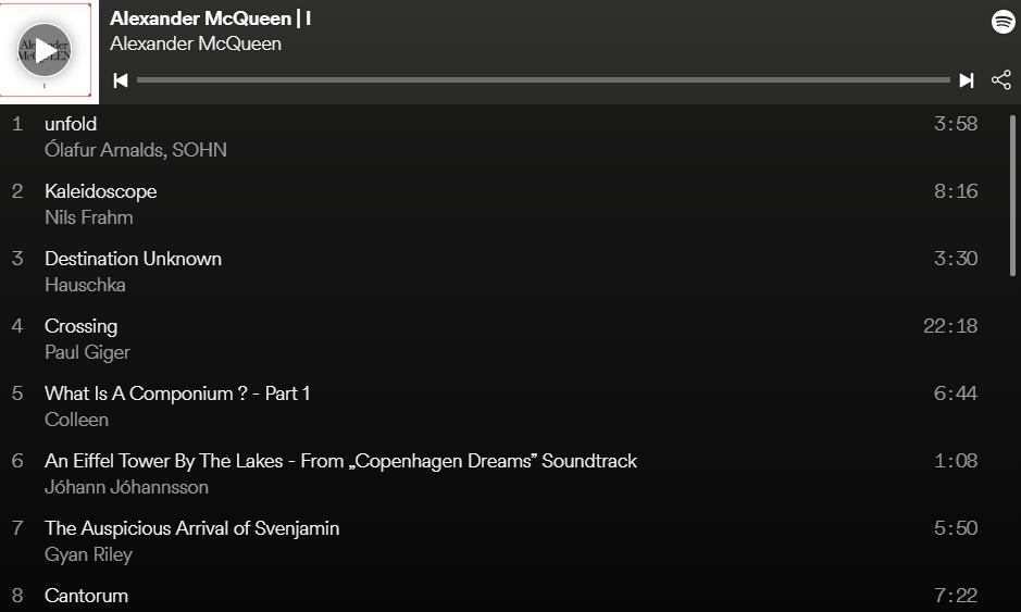 Alexander McQueen 将推出「McQueen Music」项目