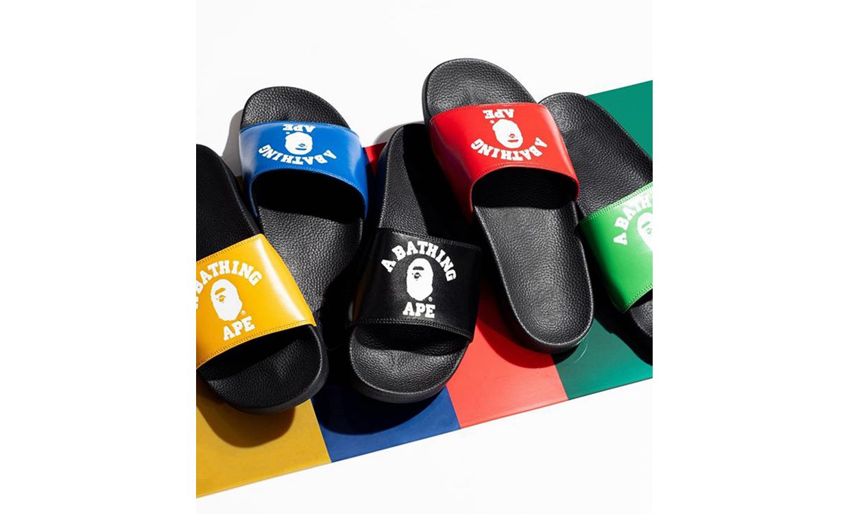 A BATHING APE® 将推出 College Slide Sandals 系列拖鞋