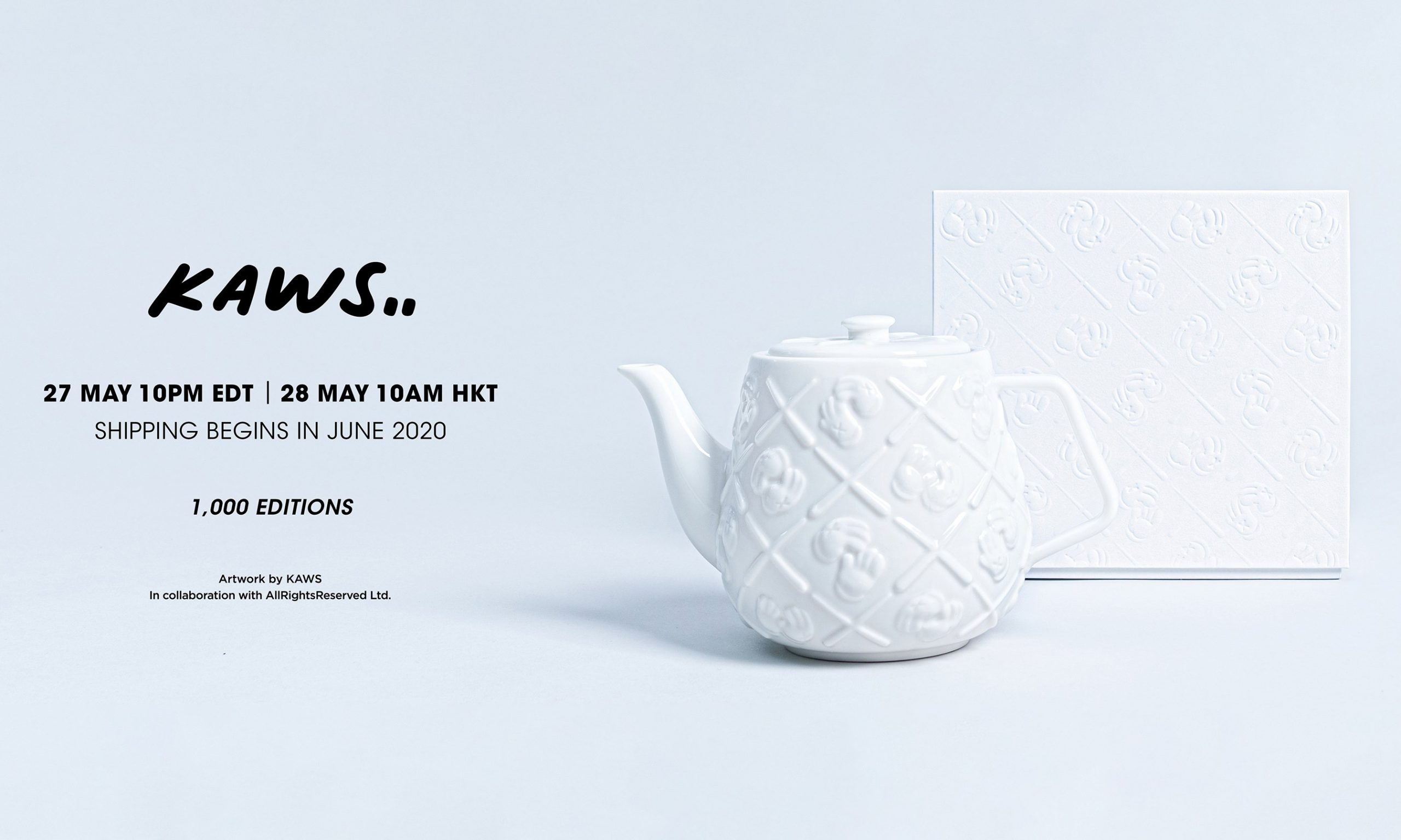 KAWS 联手 AllRightsReserved 推出全新陶瓷茶壶