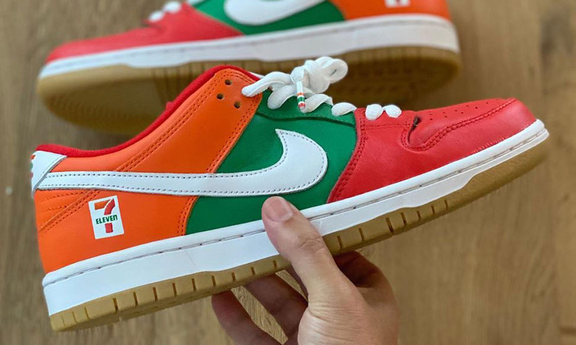 虽然被取消发售，但 7 Eleven x Nike SB Dunk Low 细节图仍值得一看