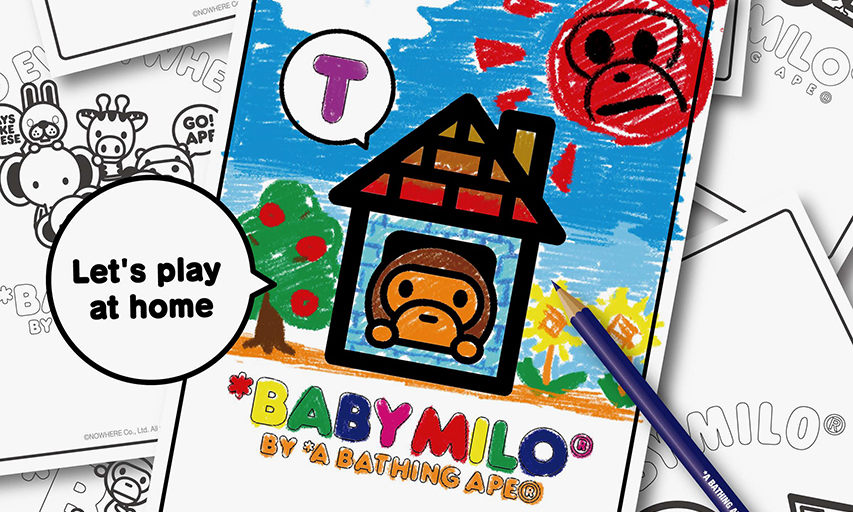 A BATHING APE® 发布 BABY MILO 电子彩色手绘本