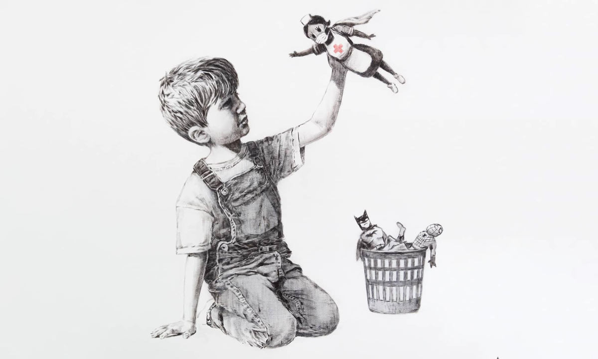 Banksy 新作品向医护人员致敬