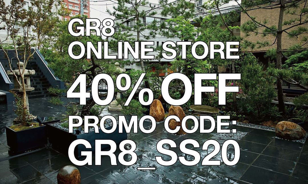 GR8 网店开始 2020 春夏系列 6 折活动