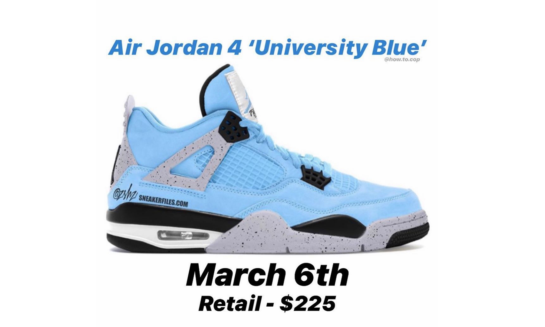 Air Jordan IV「University Blue」新配色发售日期确定