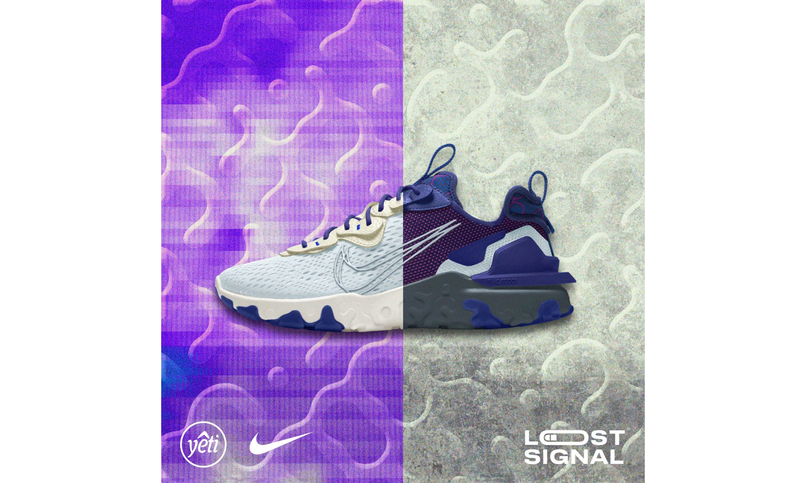 YETI OUT 联手 Nike By You 推出「LOST SIGNAL」React Vision 鞋履