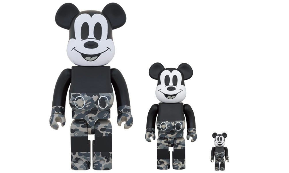 MEDICOM TOY x BAPE® 推出米奇联乘 BE@RBRICK 玩偶