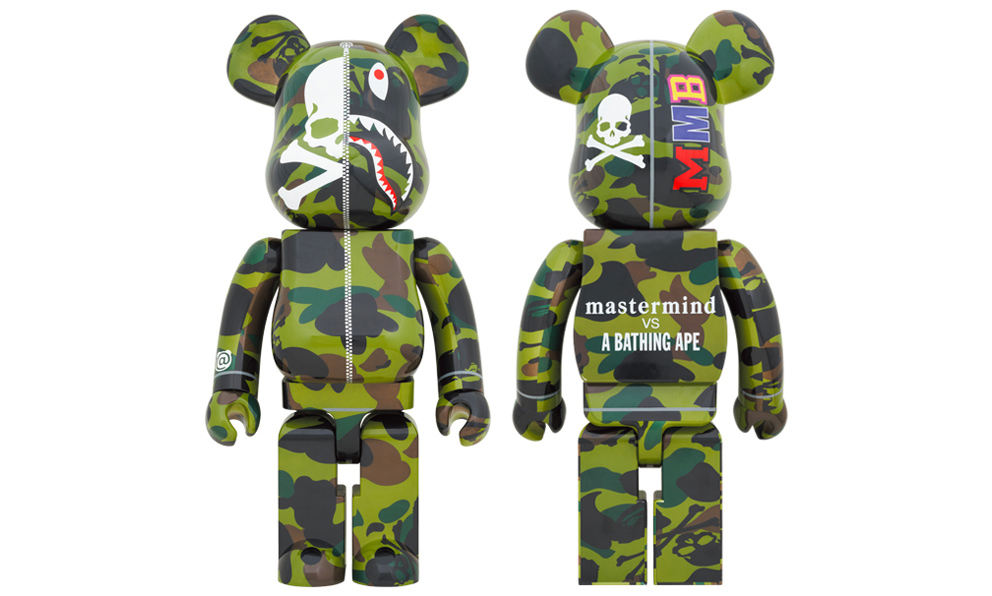 mastermind JAPAN x BAPE® x MEDICOM TOY 三方联名 BE@RBRICK 玩偶来袭