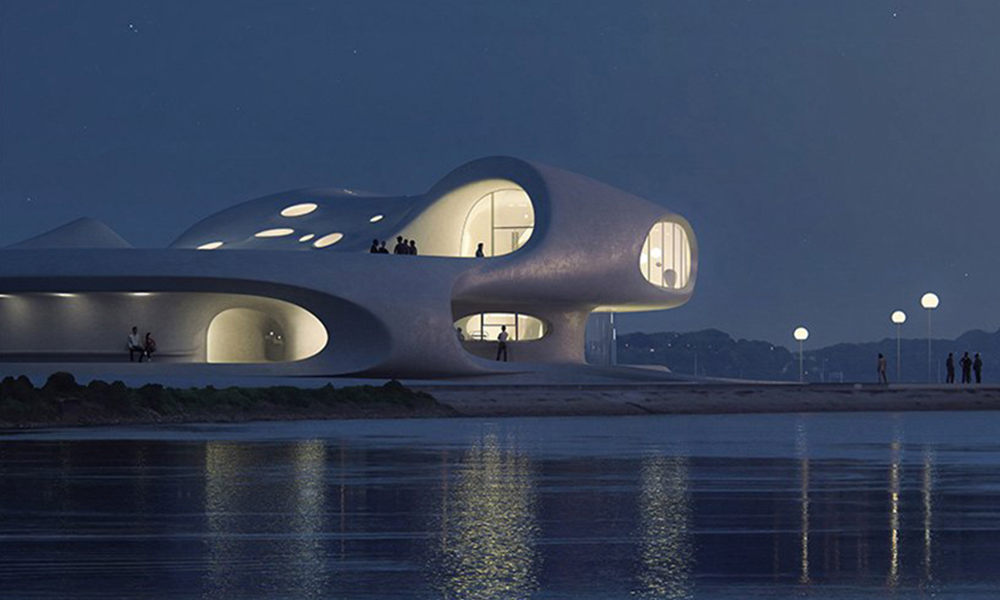 预计 2021 年完工，海南打造地标建筑「Wormhole Library 云洞图书馆」