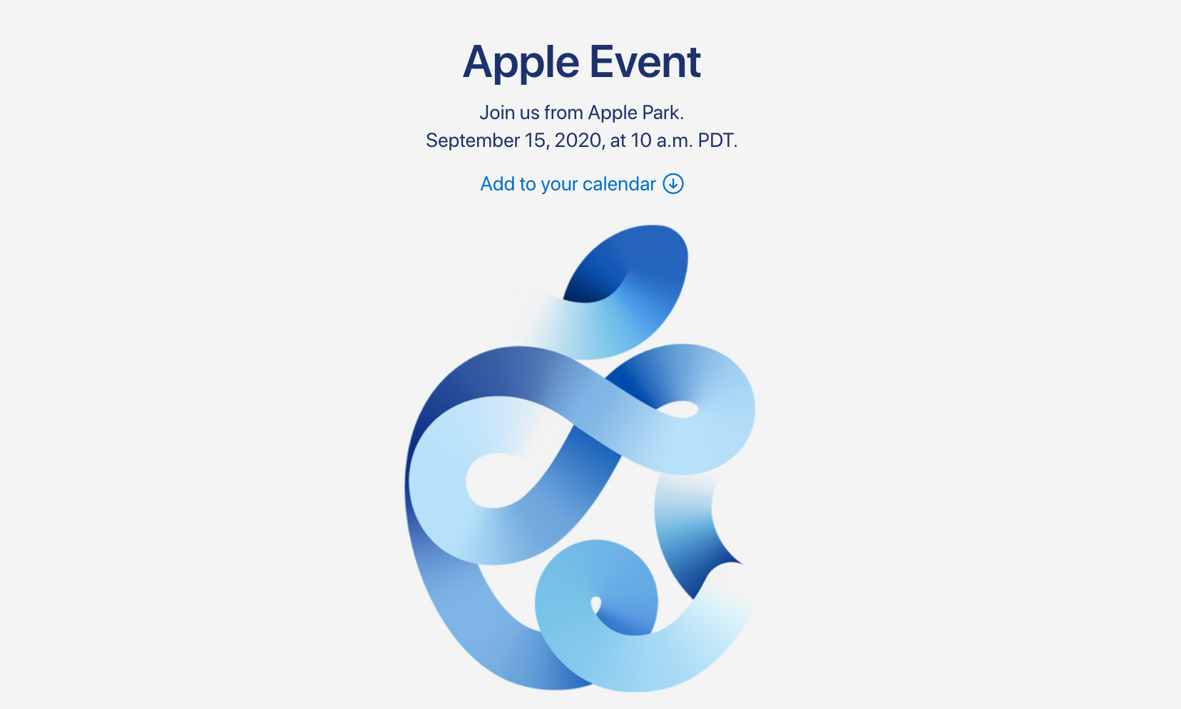 苹果 2020 秋季发布会定档 9 月 15 日