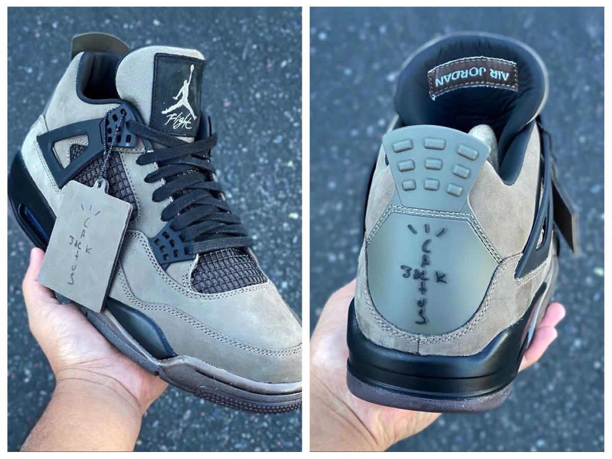 Travis Scott x Air Jordan IV「Olive」实物图再度曝光