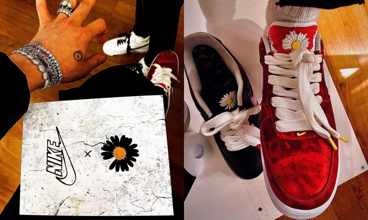 权志龙亲晒红色版本 PMO x Nike Air Force 1
