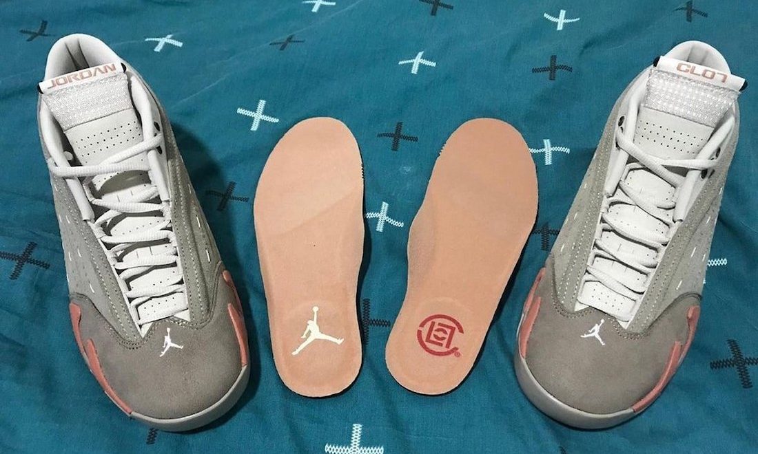 CLOT x Air Jordan XIV Low「Sepia Stone」实物近赏
