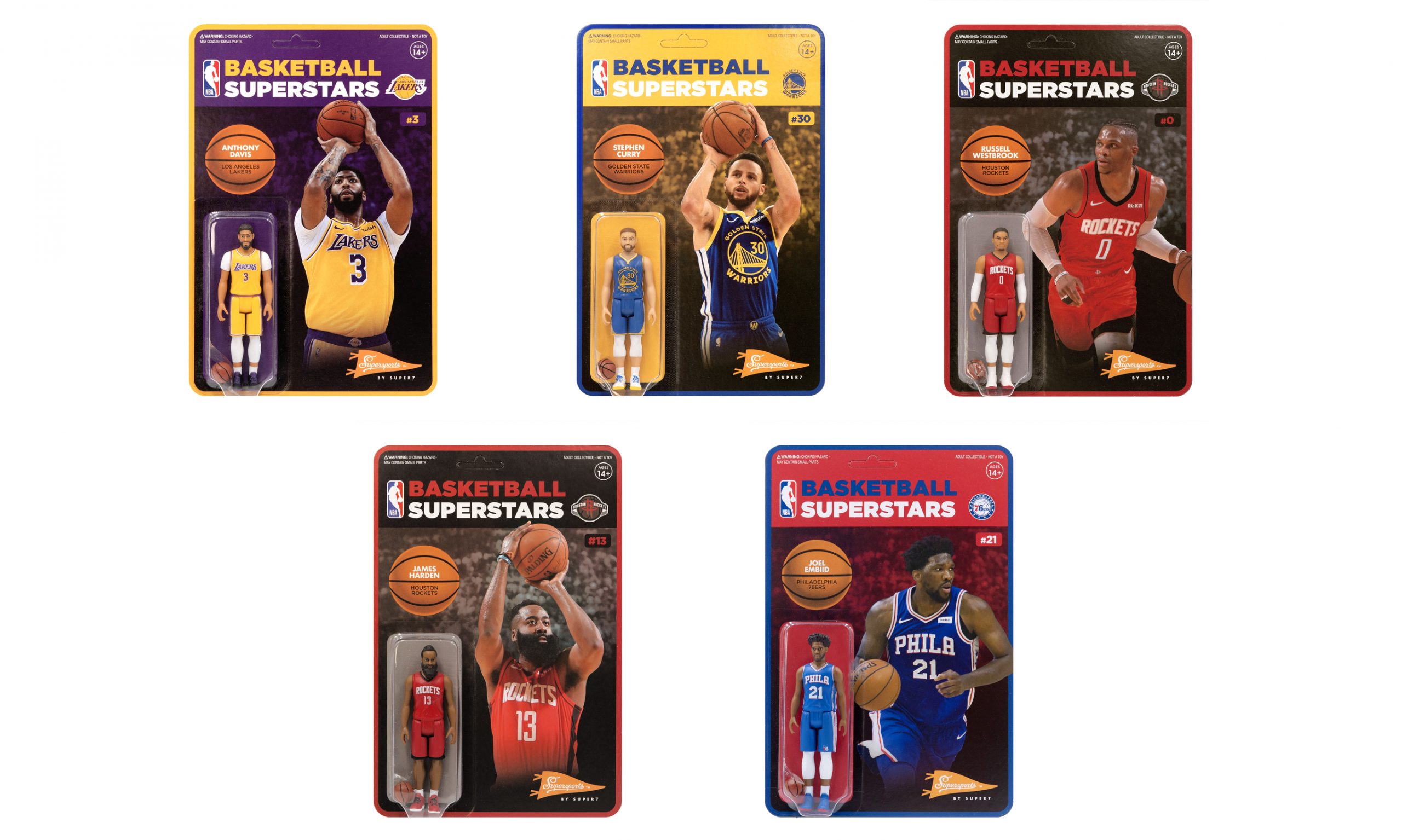 Super7 ReAction Figures 推出 NBA 球星吊卡公仔系列