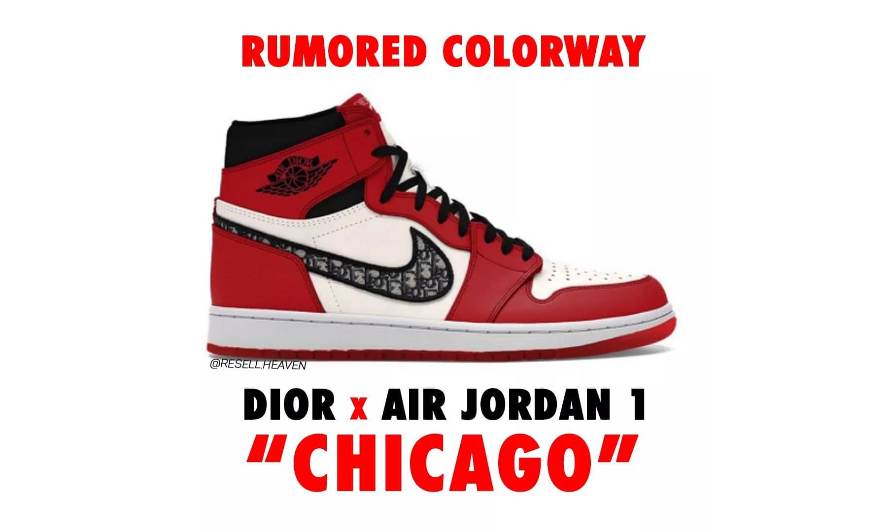 Dior x Air Jordan I 或将推出「Chicago」配色