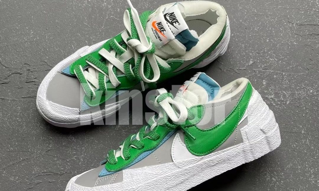 sacai x Nike Blazer Low「Classic Green」细节近赏