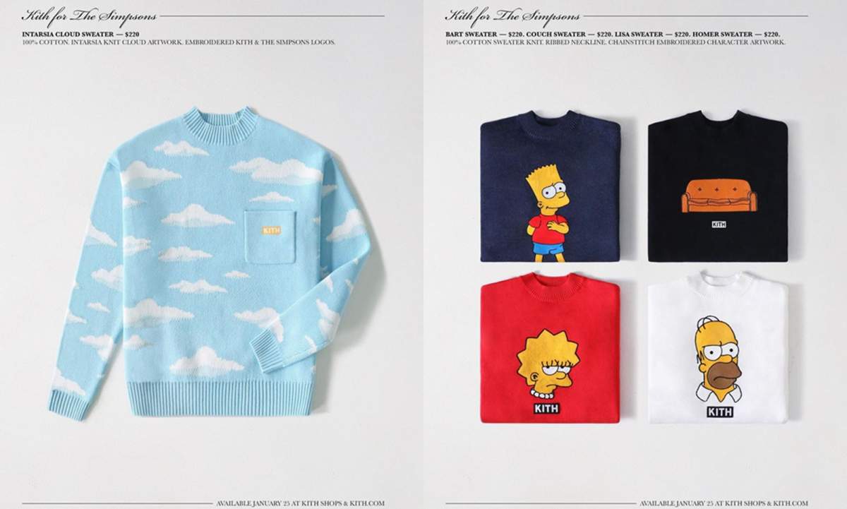 《辛普森一家》x KITH 联乘系列公开