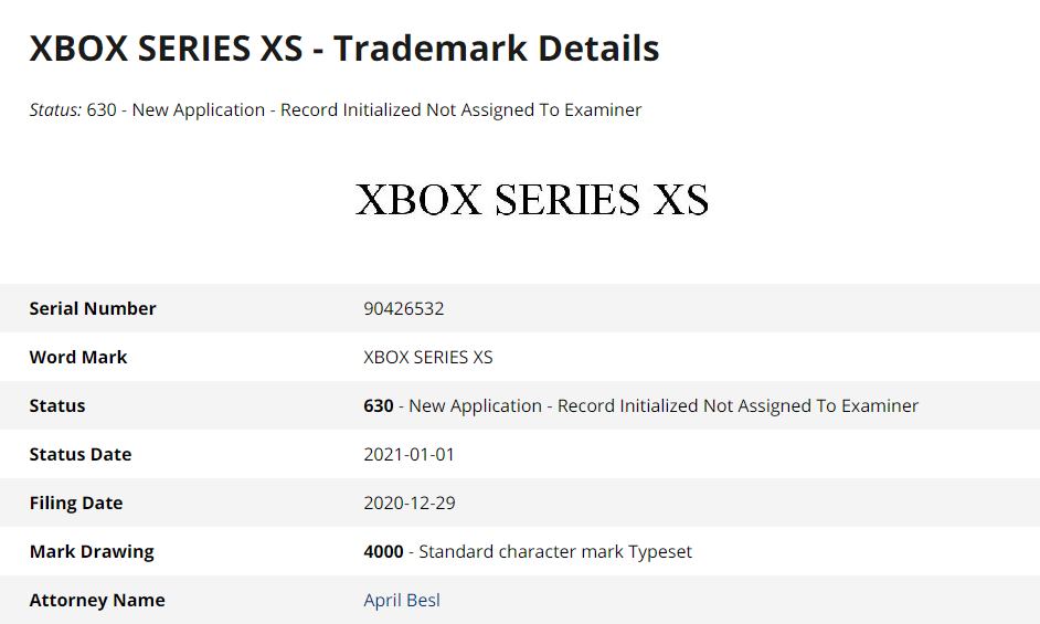 微软注册 Xbox Series XS 新商标