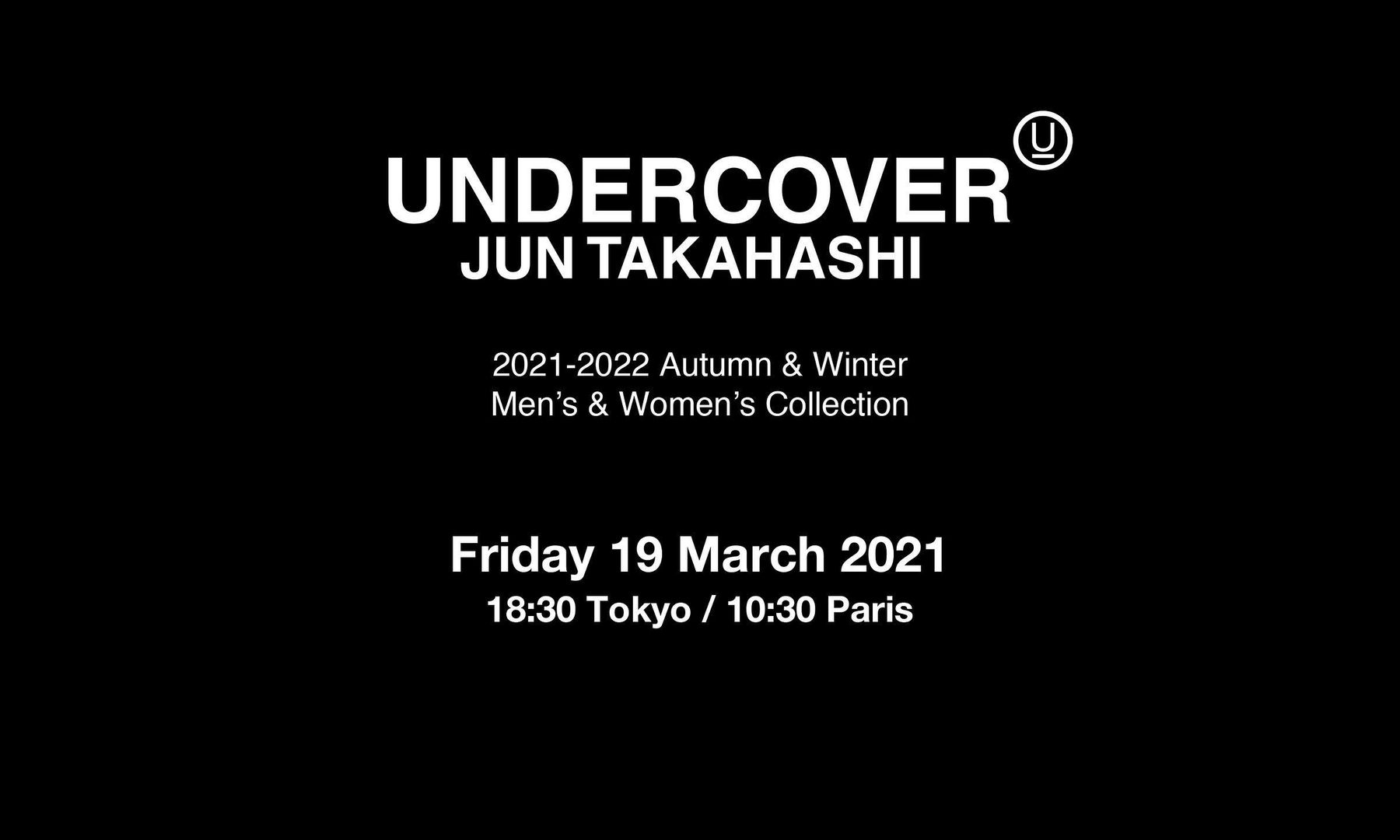 UNDERCOVER 将参与东京时装周全新「by R」项目